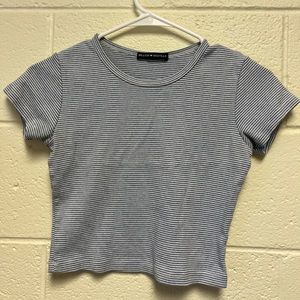 ⭐️ 4/$20 Brandy Melville Blue and White Striped Crop Top